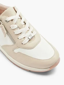 Comfort Schoenen|Medicus Witte Leren Comfort Sneaker