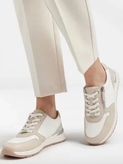Comfort Schoenen|Medicus Witte Leren Comfort Sneaker