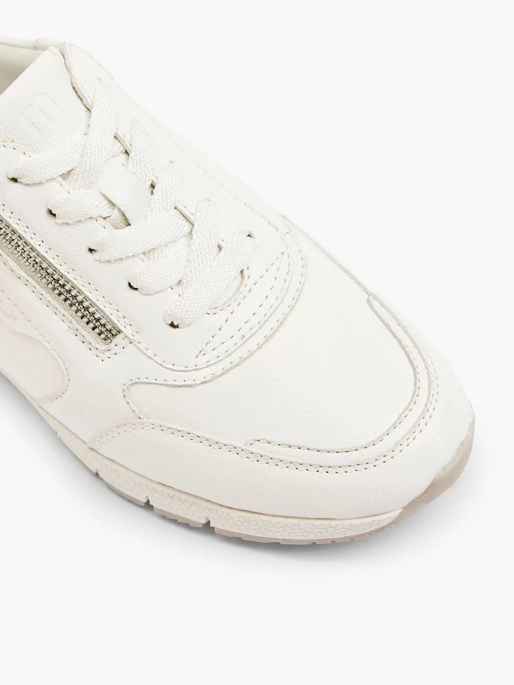 Comfort Schoenen|Medicus Witte Leren Comfort Sneaker