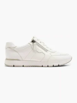 Comfort Schoenen|Medicus Witte Leren Comfort Sneaker