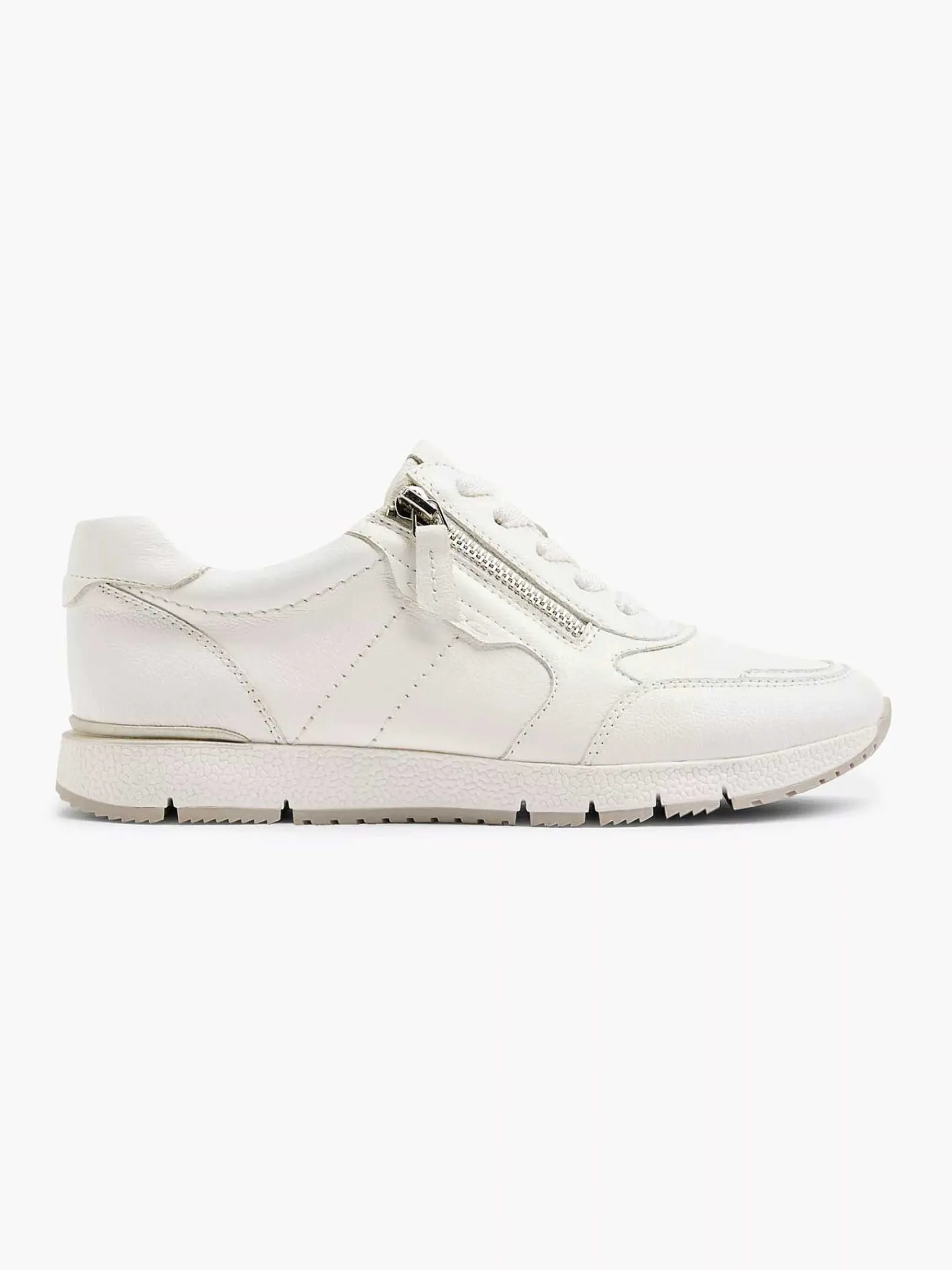 Comfort Schoenen|Medicus Witte Leren Comfort Sneaker