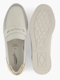 Comfort Schoenen|Medicus Witte Leren Instapper