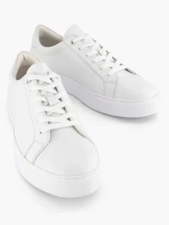 Sneakers|Oxmox Witte Leren Sneaker