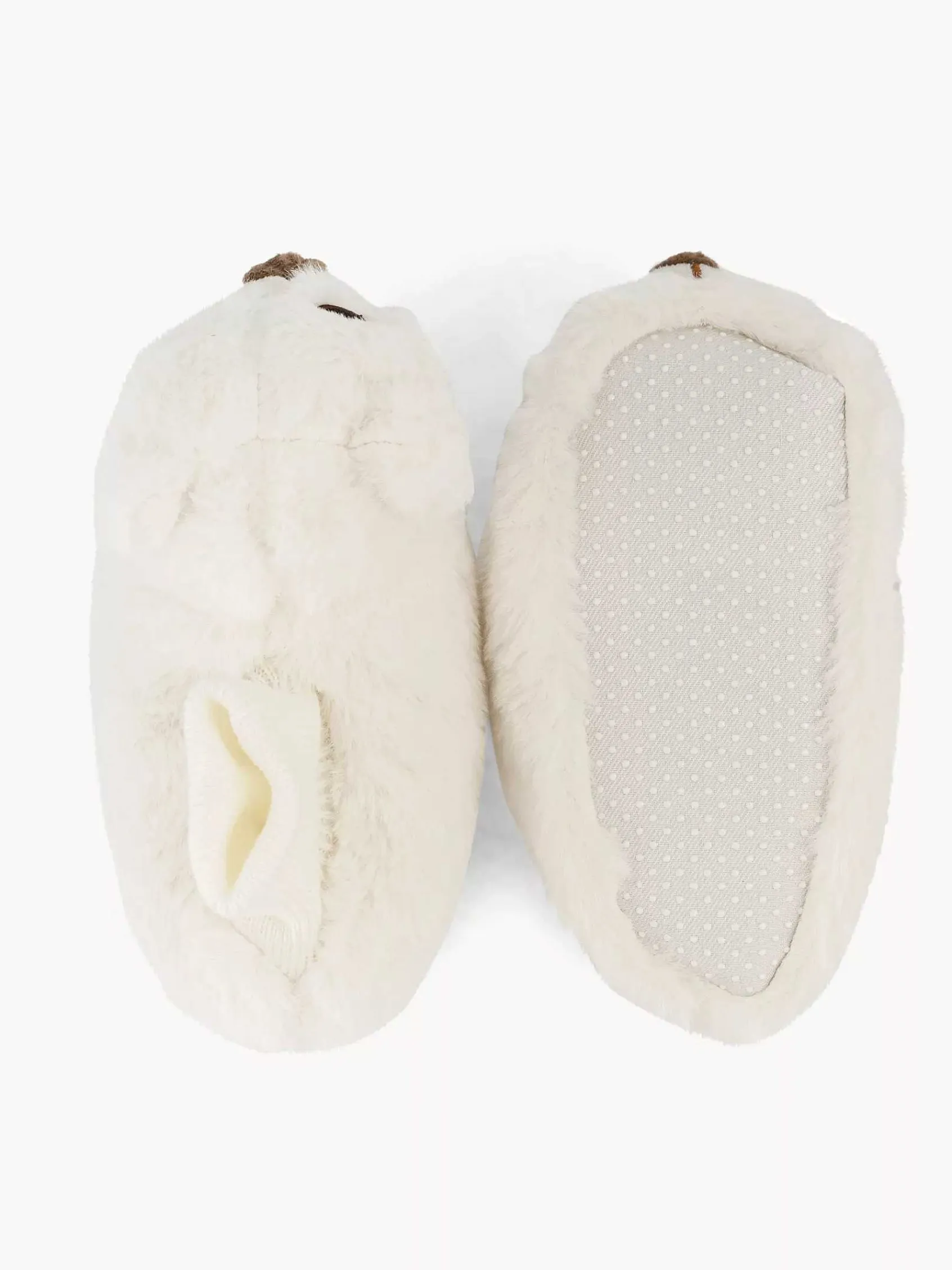 Jongensschoenen|Cupcake Couture Witte Pantoffel Beer
