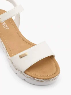 Sandalen|Esprit Witte Platform Sandaal
