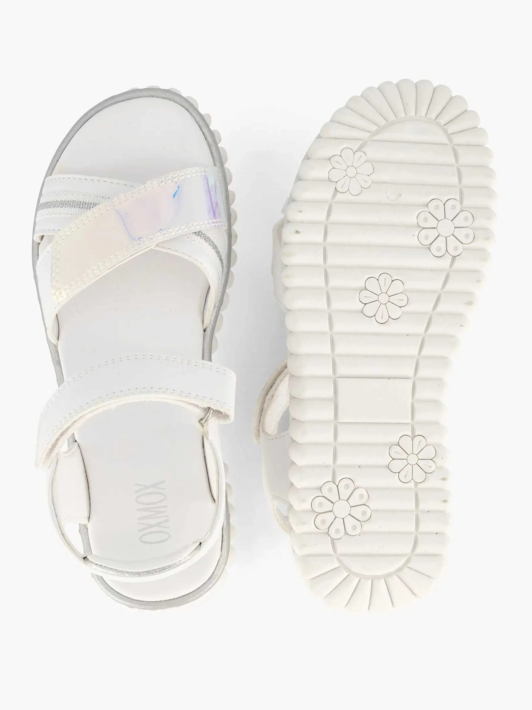 Jongensschoenen|Oxmox Witte Platform Sandaal