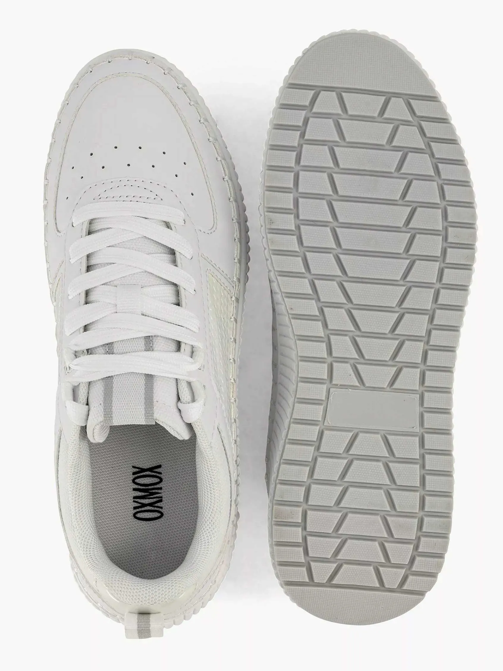 Sneakers|Oxmox Witte Platform Sneaker