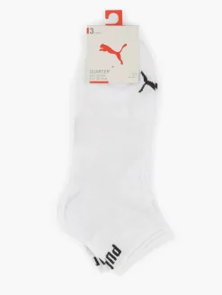 Sokken|Puma Witte Quarter Plain 3 Pak 43-46