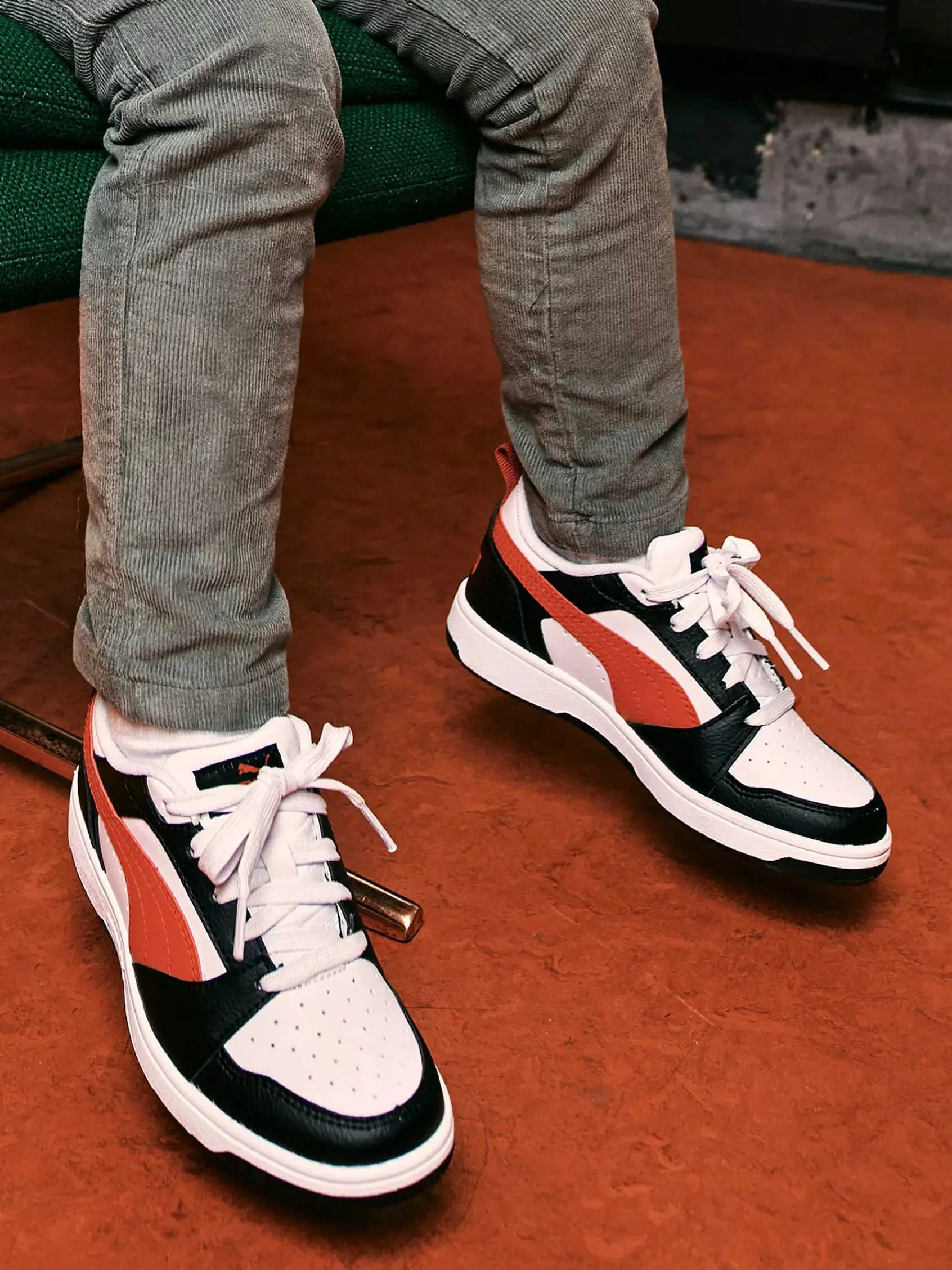 Jongensschoenen|Puma Witte Rebound V6 Lo Ps