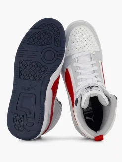 Jongensschoenen|Puma Witte Rebound V6 Mid Jr