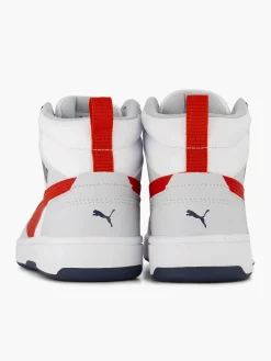 Jongensschoenen|Puma Witte Rebound V6 Mid Jr