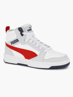 Jongensschoenen|Puma Witte Rebound V6 Mid Jr