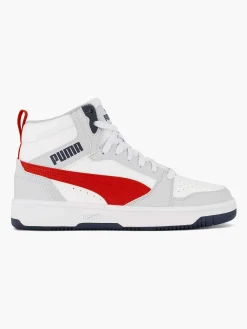 Jongensschoenen|Puma Witte Rebound V6 Mid Jr