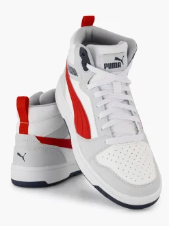Jongensschoenen|Puma Witte Rebound V6 Mid Jr