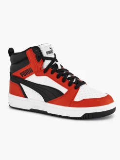 Jongensschoenen|Puma Witte Rebound V6 Mid Jr