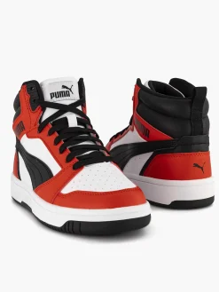 Jongensschoenen|Puma Witte Rebound V6 Mid Jr
