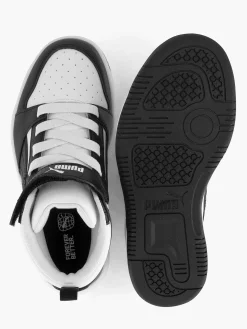 Jongensschoenen|Puma Witte Rebound V6 Mid Ac+ Ps
