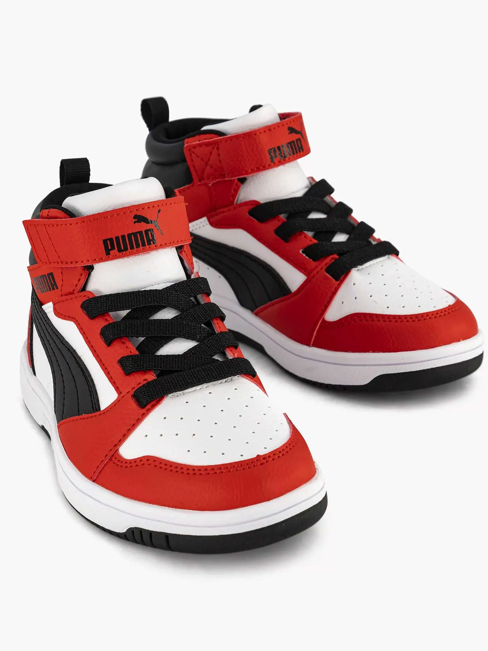 Jongensschoenen|Puma Witte Rebound V6 Mid Ac+ Ps
