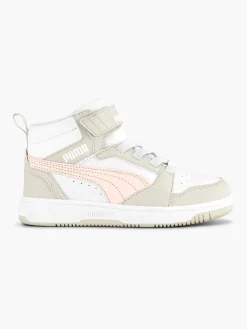Jongensschoenen|Puma Witte Rebound V6 Mid Ac+ Ps