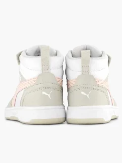 Jongensschoenen|Puma Witte Rebound V6 Mid Ac+ Ps