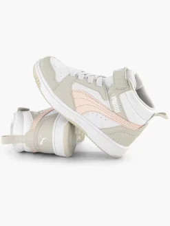 Jongensschoenen|Puma Witte Rebound V6 Mid Ac+ Ps