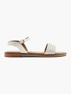 Sandalen|Graceland Witte Sandaal Gevlochten