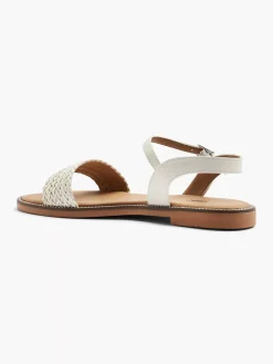 Sandalen|Graceland Witte Sandaal Gevlochten