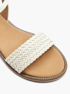 Sandalen|Graceland Witte Sandaal Gevlochten