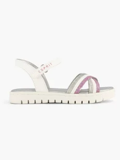Jongensschoenen|Esprit Witte Sandaal Glitters