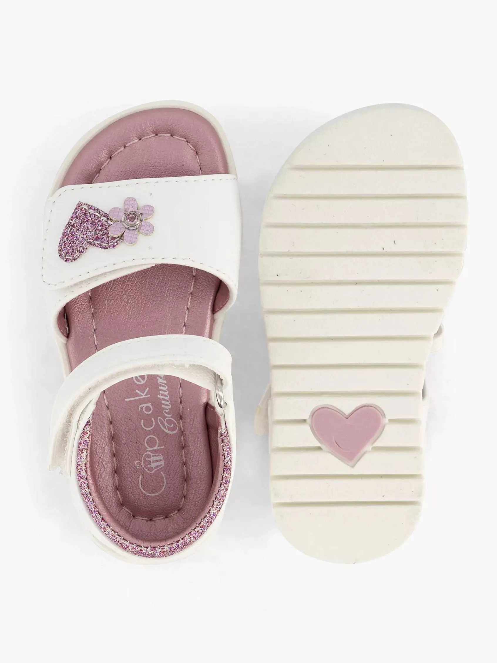 Jongensschoenen|Cupcake Couture Witte Sandaal Hartje