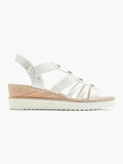 Comfort Schoenen|Easy Street Witte Sandaal Sheehak