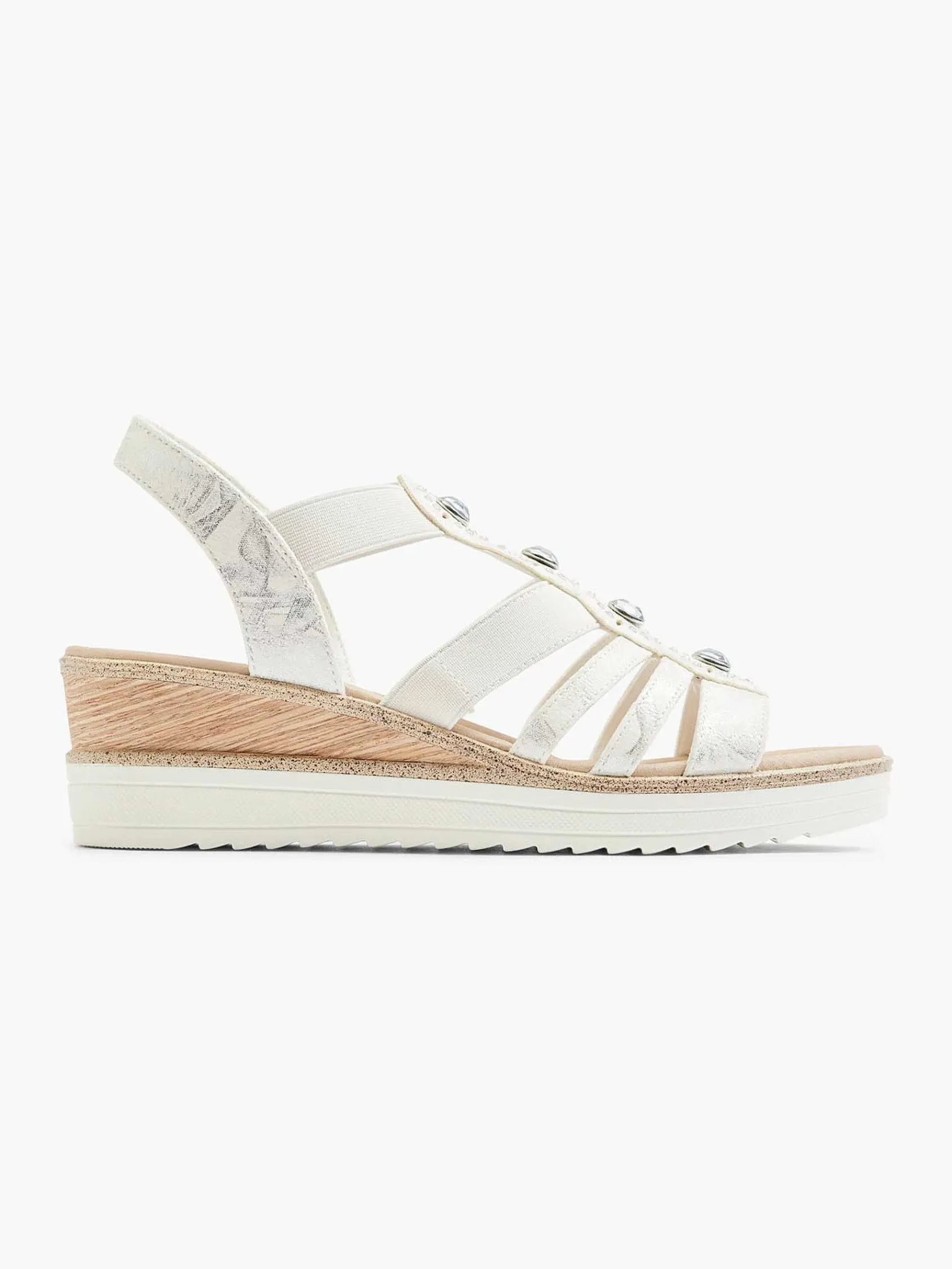 Comfort Schoenen|Easy Street Witte Sandaal Sheehak