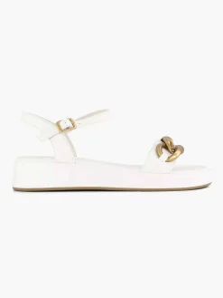 Sandalen|Oxmox Witte Sandaal Sierketting