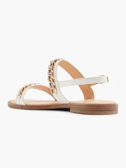 Sandalen|Graceland Witte Sandaal Sierketting