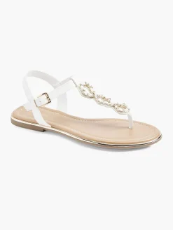 Sandalen|Graceland Witte Sandaal Sierketting