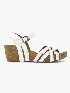Sandalen|Easy Street Witte Sandaal Sleehak