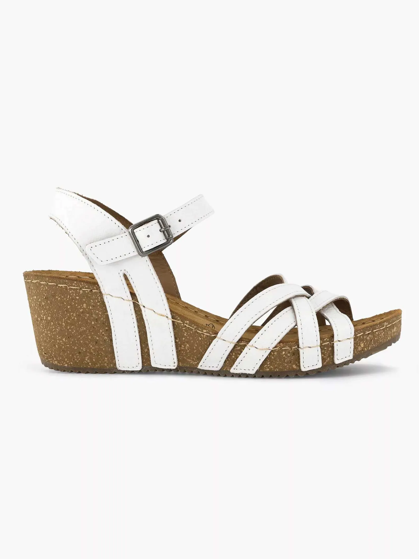 Sandalen|Easy Street Witte Sandaal Sleehak