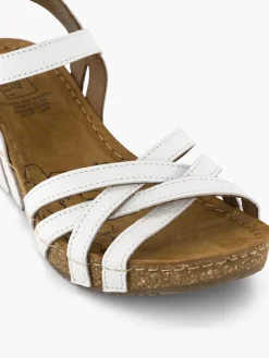 Sandalen|Easy Street Witte Sandaal Sleehak