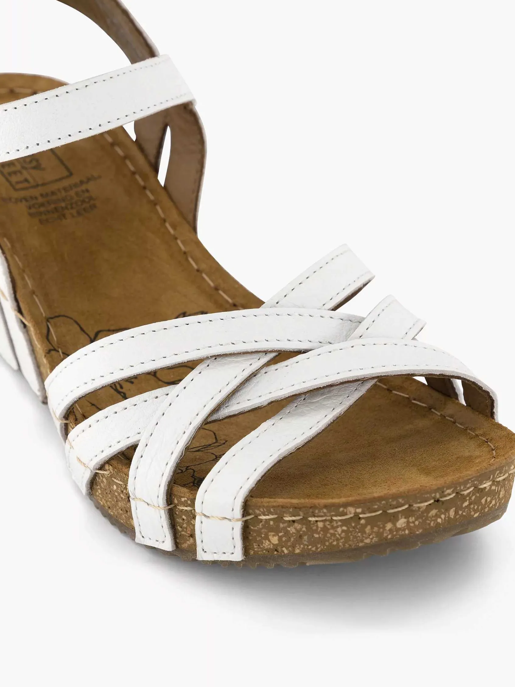 Sandalen|Easy Street Witte Sandaal Sleehak