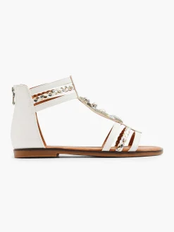 Sandalen|Graceland Witte Sandaal Steentjes