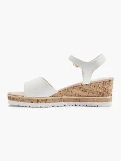 Sandalen|Graceland Witte Sandalette Sleehak