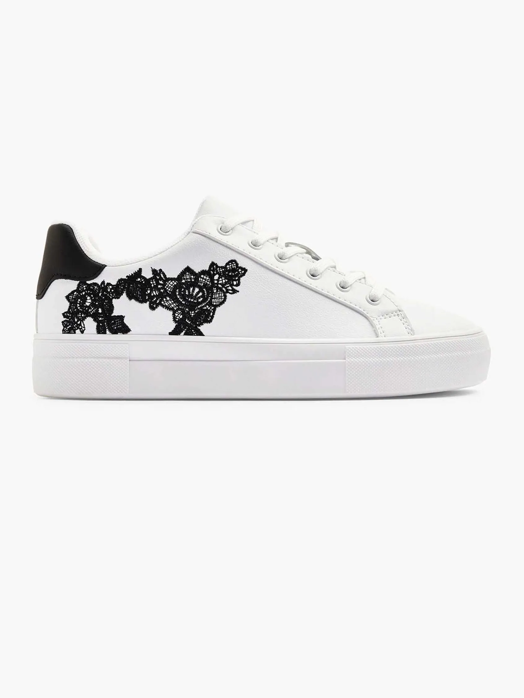 Sneakers|Graceland Witte Sneaker Bloemen