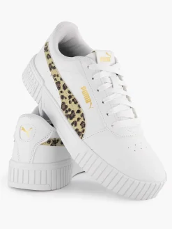 Jongensschoenen|Puma Witte Sneaker Carina 2.0 Animal Update Jr