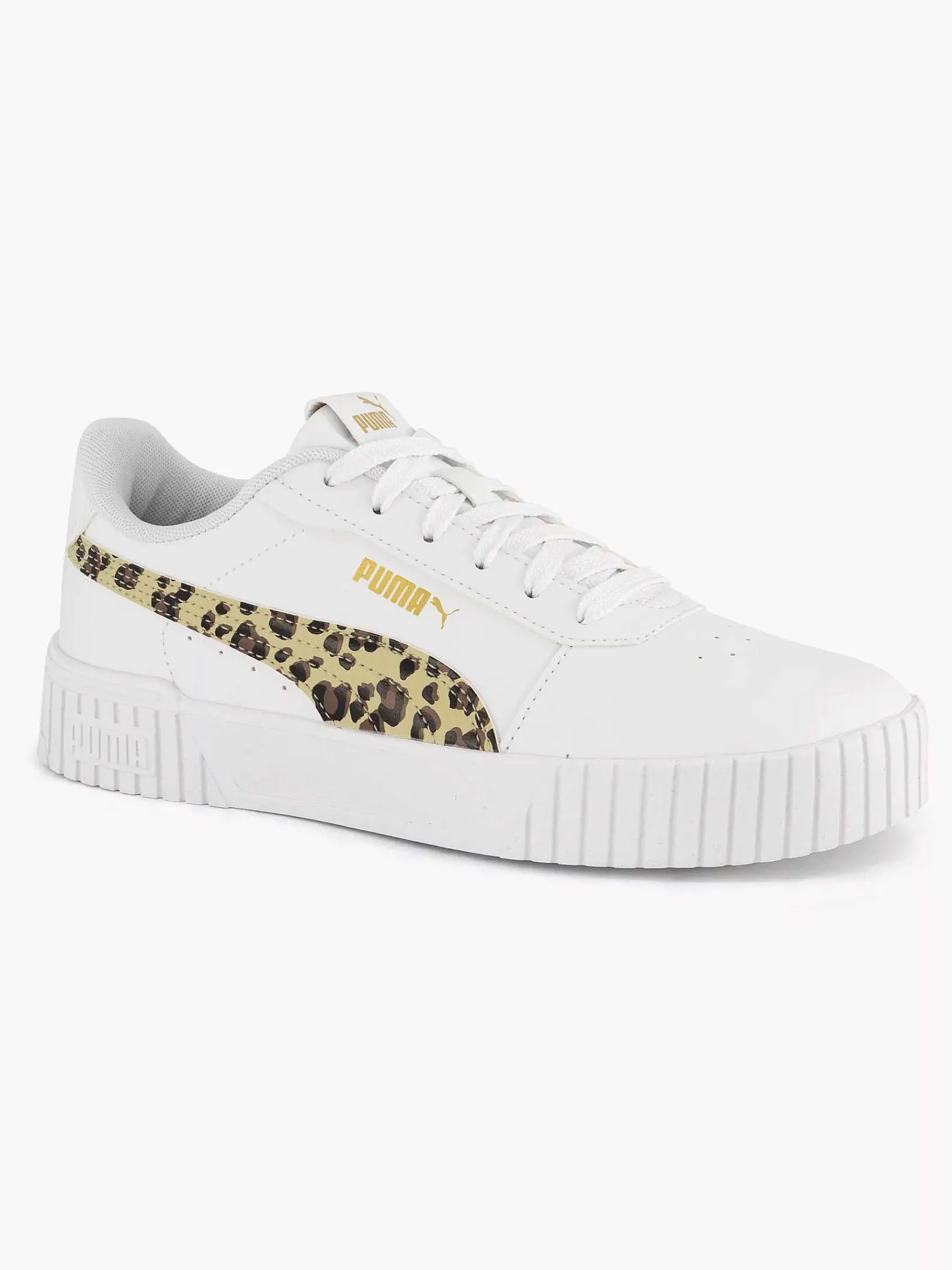 Jongensschoenen|Puma Witte Sneaker Carina 2.0 Animal Update Jr