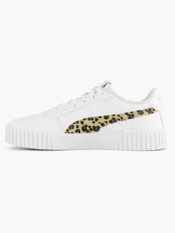Jongensschoenen|Puma Witte Sneaker Carina 2.0 Animal Update Jr