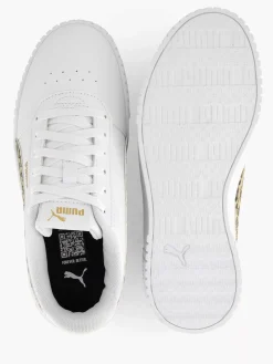 Jongensschoenen|Puma Witte Sneaker Carina 2.0 Animal Update Jr