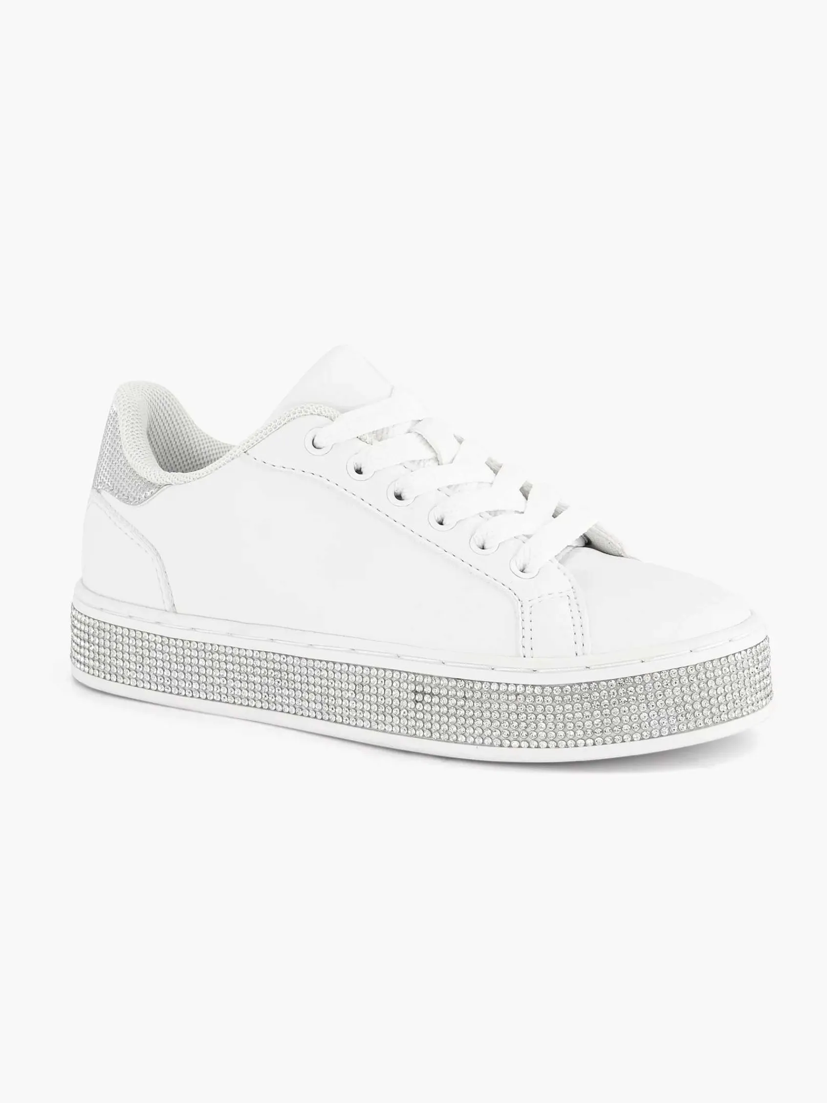 Jongensschoenen|Graceland Witte Sneaker Steentjes