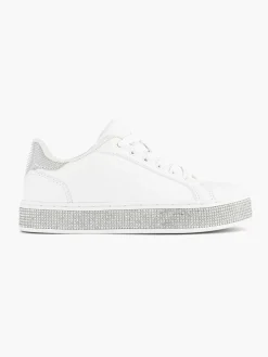 Jongensschoenen|Graceland Witte Sneaker Steentjes