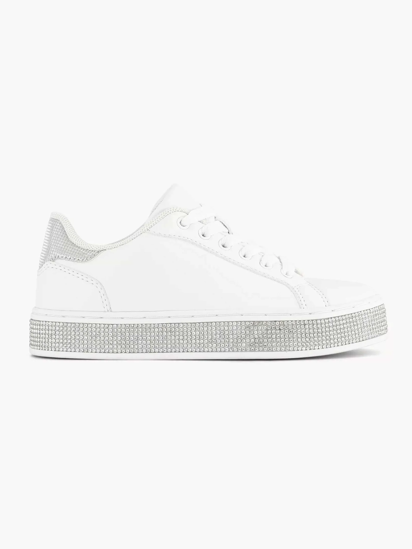 Jongensschoenen|Graceland Witte Sneaker Steentjes