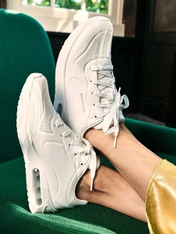 Sneakers|Skechers Witte Solitair - Perle
